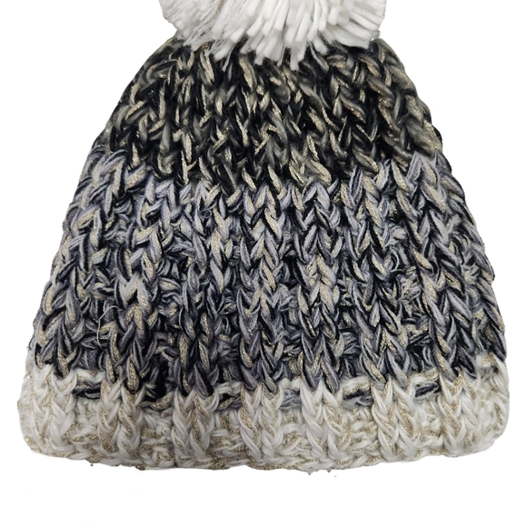 Lole Chunky Knit Beanie Toque Winter Pom Pom Hat - Picture 2 of 7